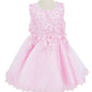 3D Floral Soft Tulle Baby Dress by Cinderella Couture USA AS9148B