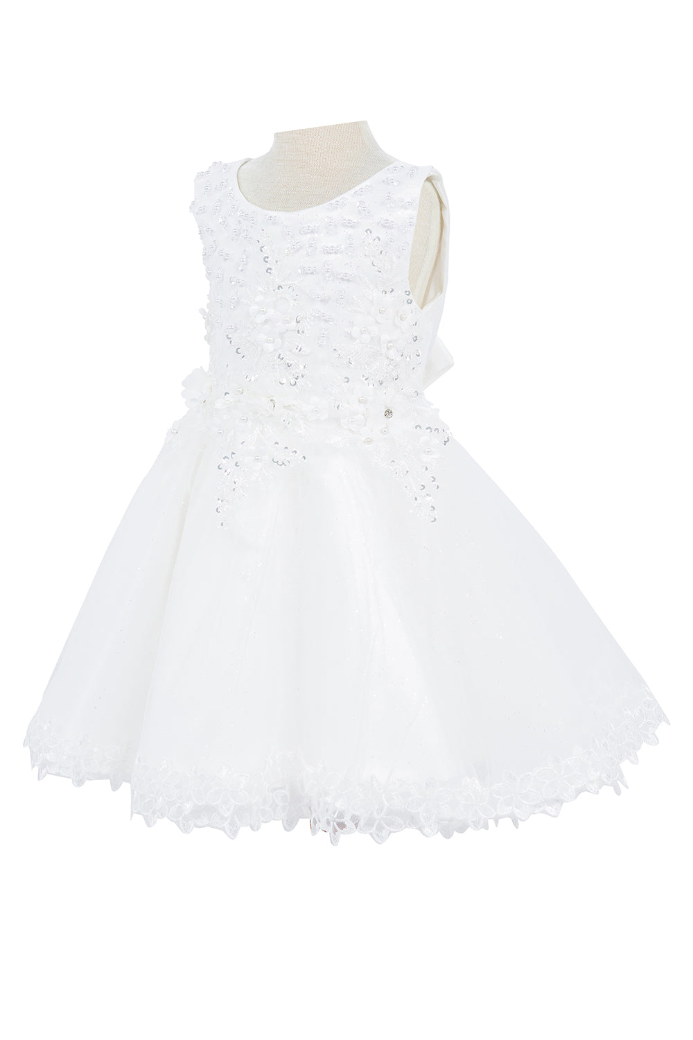 3D Floral Soft Tulle Baby Dress by Cinderella Couture USA AS9148B