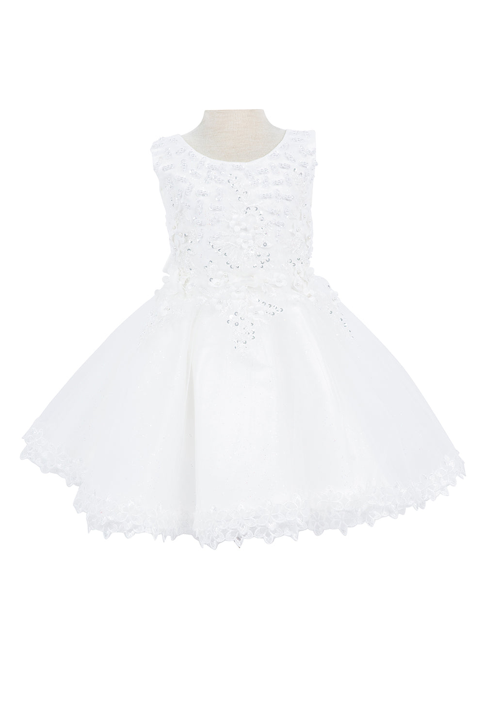 3D Floral Soft Tulle Baby Dress by Cinderella Couture USA AS9148B