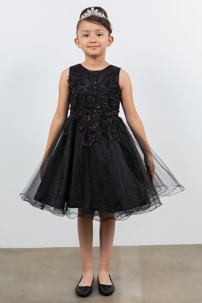 Butterfly Glitter Tulle Sleeveless Girl Party Dress by Cinderella Couture USA AS9150