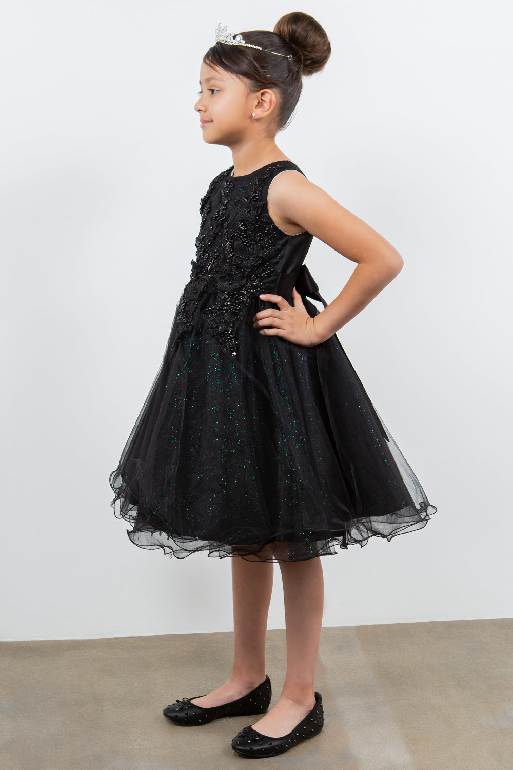 Butterfly Glitter Tulle Sleeveless Girl Party Dress by Cinderella Couture USA AS9150