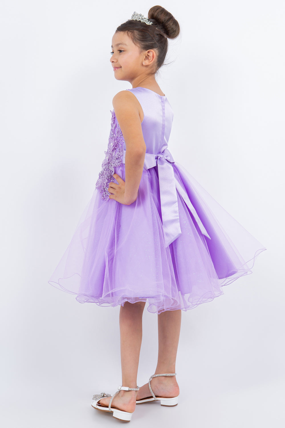 Butterfly Glitter Tulle Sleeveless Girl Party Dress by Cinderella Couture USA AS9150