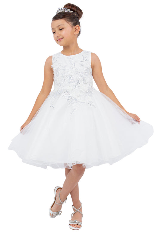 Butterfly Glitter Tulle Sleeveless Girl Party Dress by Cinderella Couture USA AS9150