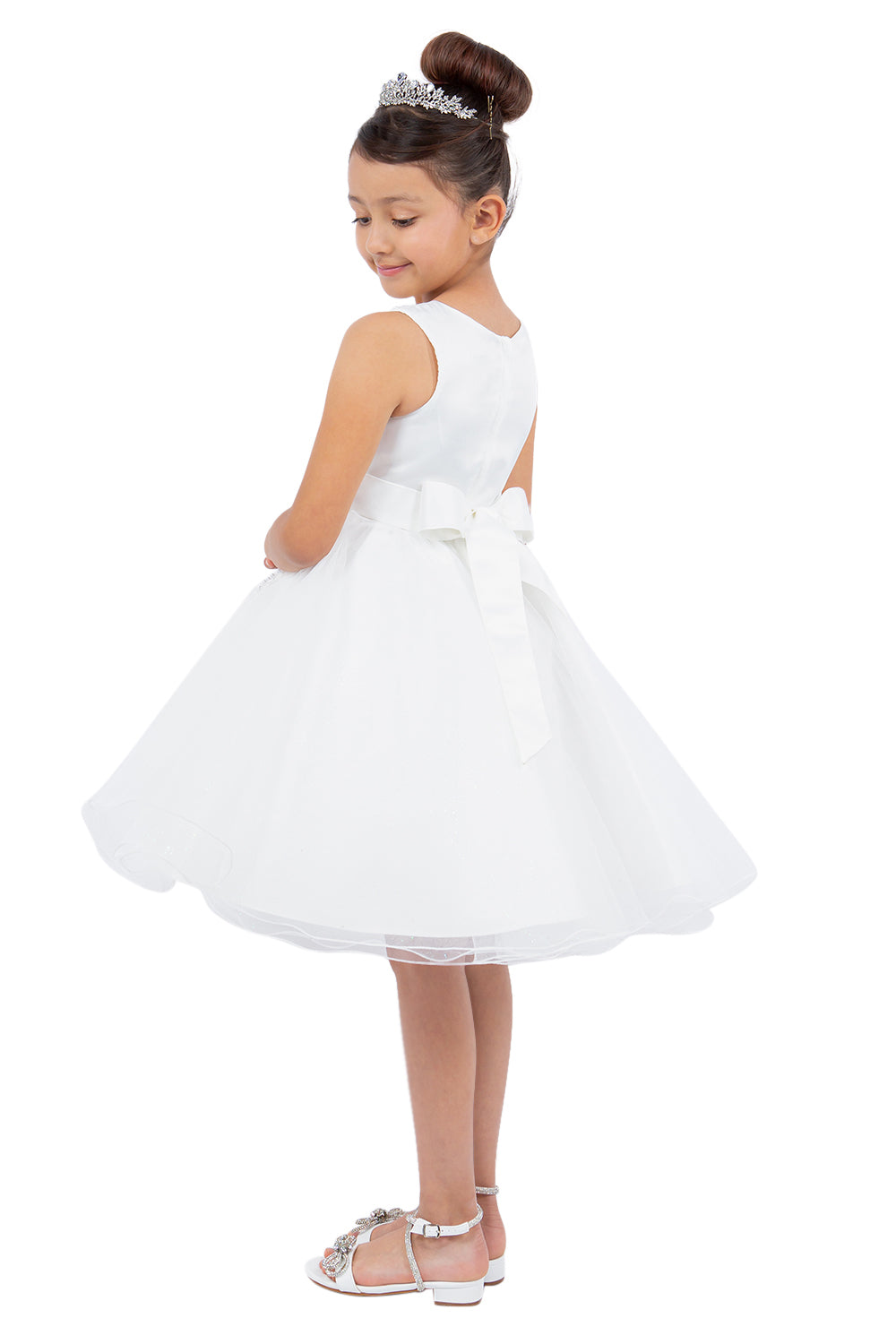 Butterfly Glitter Tulle Sleeveless Girl Party Dress by Cinderella Couture USA AS9150