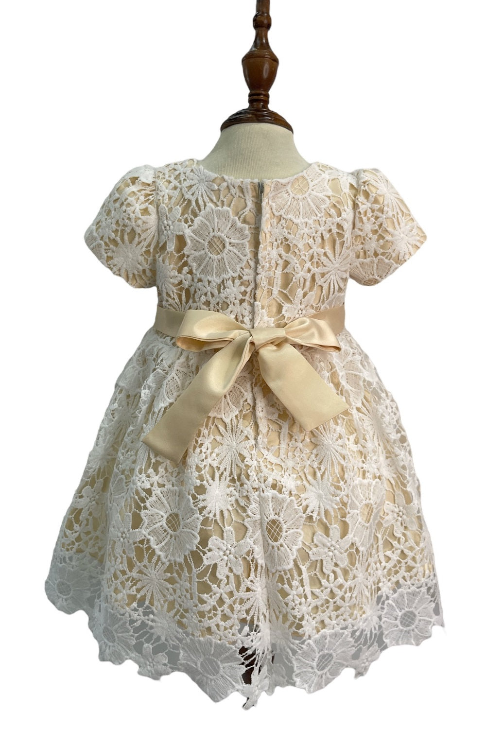 Beautiful Croche Lace Baby Dress by Cinderella Couture USA AS9157B