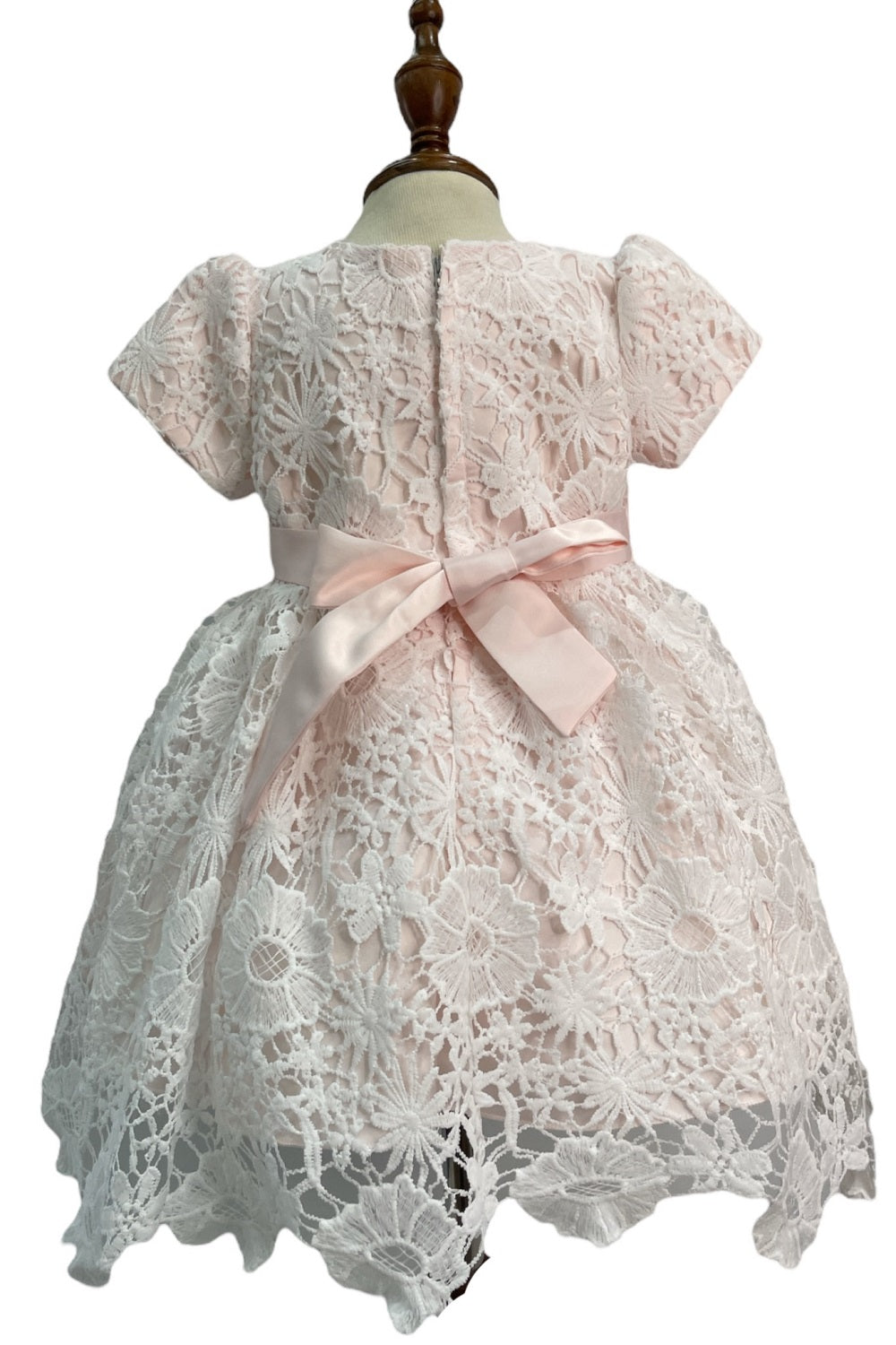 Beautiful Croche Lace Baby Dress by Cinderella Couture USA AS9157B