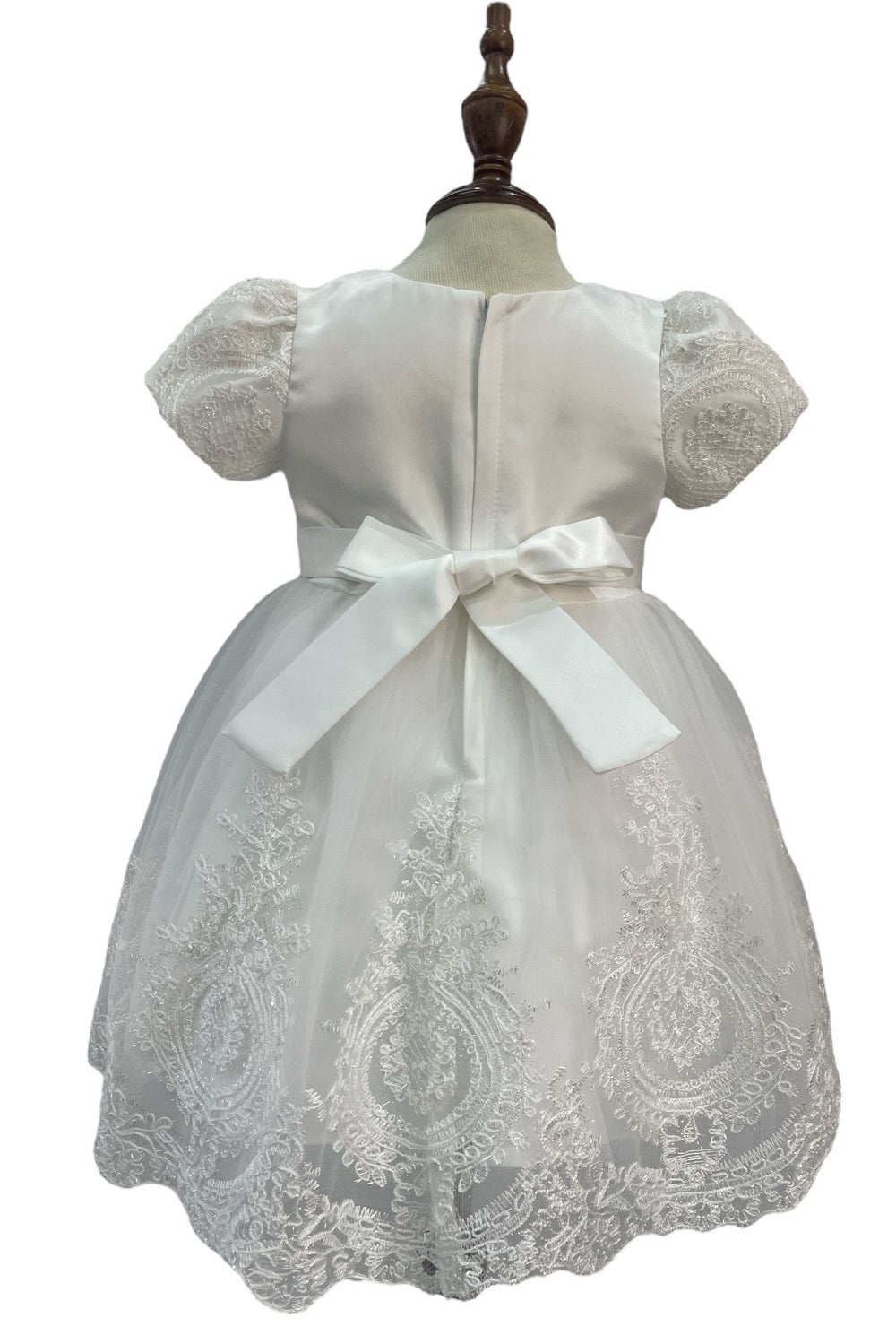 Crystal Tulle with 3D Flowers Baby Dress by Cinderella Couture USA AS9158B