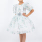 Big Puff Sleeve Print Girl Party Dress by Cinderella Couture USA AS9162