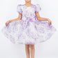 Beautiful Flower Print Organza Girl Party Dress by Cinderella Couture USA AS9163