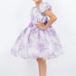 Beautiful Flower Print Organza Girl Party Dress by Cinderella Couture USA AS9163