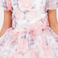 Beautiful Flower Print Organza Girl Party Dress by Cinderella Couture USA AS9163