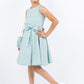 Jacquard Ribbon Sleeveless Jewel Top Girl Party Dress by Cinderella Couture USA AS9165