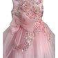 Crystal Tulle Ribbon Flowers Baby Dress by Cinderella Couture USA AS9166B