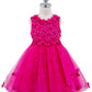 3D Floral Sleeveless Flower Girl Dress by Cinderella Couture USA AS9219