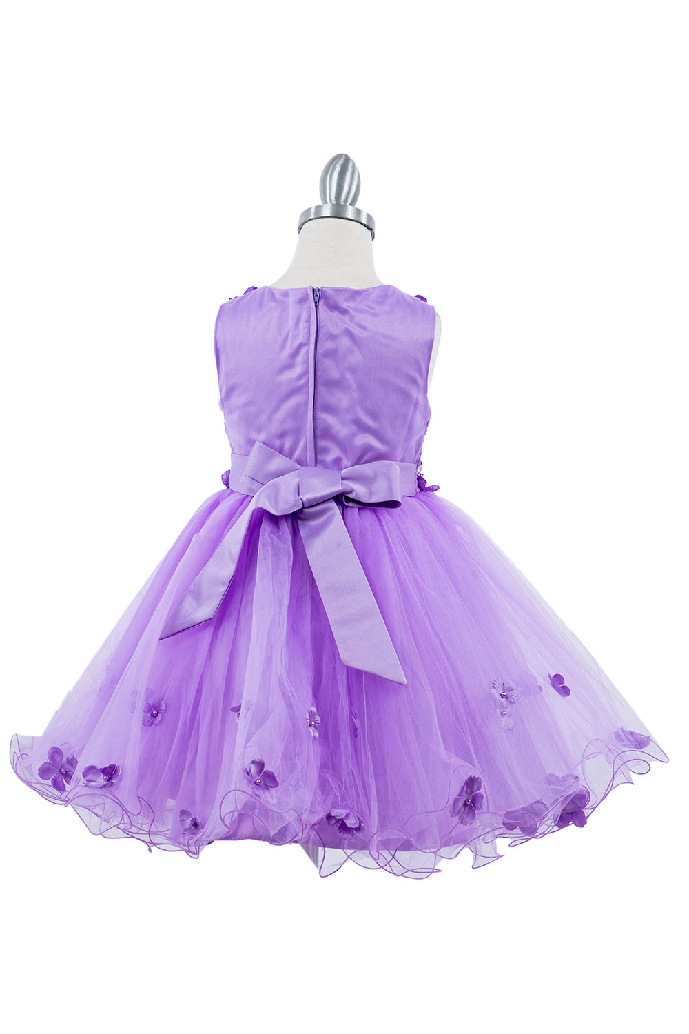 3D Floral Sleeveless Flower Girl Dress by Cinderella Couture USA AS9219