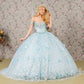 Butterfly Sequin Sweetheart Neckline Quinceanera Dress by Elizabeth K - GL3183