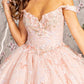 Butterfly Sequin Sweetheart Neckline Quinceanera Dress by Elizabeth K - GL3183