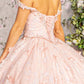 Butterfly Sequin Sweetheart Neckline Quinceanera Dress by Elizabeth K - GL3183