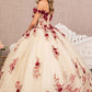 3-D Embroidery Off Shoulder Quinceanera Dress by GLS by Gloria - GL3105