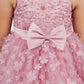 3D Flowers Elegant Illusion Girl Party Dress by Cinderella Couture USA AS9170