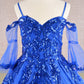 Glitter Spaghetti Sweetheart Neckline Kids Dress by Elizabeth K - GK104