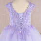 Sequin Embroidery High Neck Kids Dress by Elizabeth K - GK108