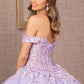 3-D Flower Off-Shoulder Sweetheart Neckline Quinceanera Dress by Elizabeth K - GL3182