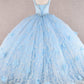 Butterfly Sequin Sweetheart Neckline Quinceanera Dress by Elizabeth K - GL3183