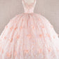 Butterfly Sequin Sweetheart Neckline Quinceanera Dress by Elizabeth K - GL3183