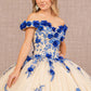 3-D Embroidery Off Shoulder Quinceanera Dress by GLS by Gloria - GL3105