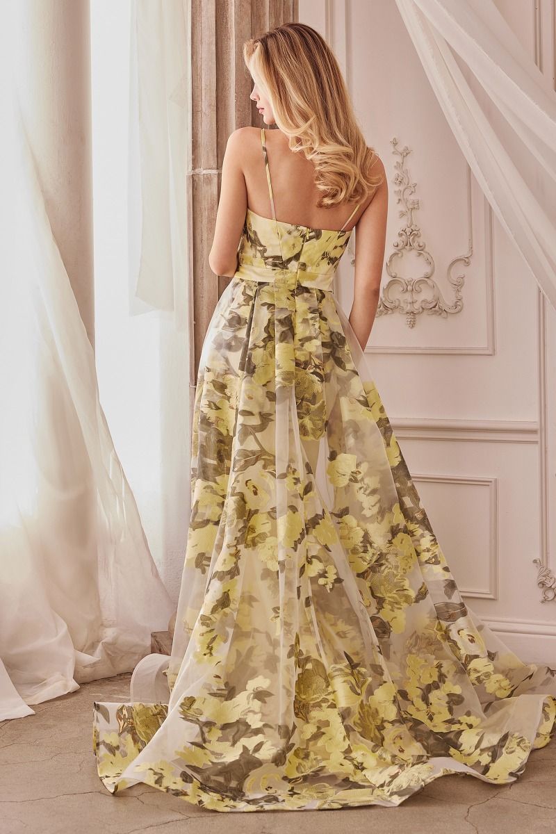 Sweetheart Sheath Organza Print Gown by Andrea & Leo Couture A0770 Penelope Gown - Special Occasion