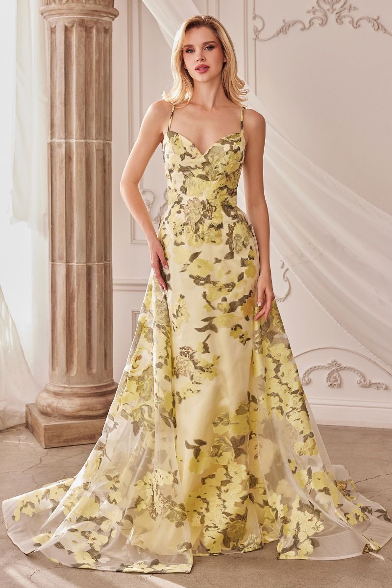 Sweetheart Sheath Organza Print Gown by Andrea & Leo Couture A0770 Penelope Gown - Special Occasion