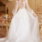 Long Sleeve A-line Tulle KATE WEDDING GOWN A1074W by Andrea & Leo Couture