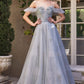 Tulle Beaded Off the Shoulder A-line Gown Andrea & Leo Couture - A1092 Charlotte