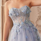 Floral Strapless Ball Gown by Andrea & Leo Couture A1108 Penelope Gown - Special Occasion