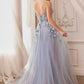 Floral Strapless Ball Gown by Andrea & Leo Couture A1108 Penelope Gown - Special Occasion