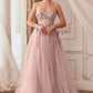 Floral Strapless Ball Gown by Andrea & Leo Couture A1108 Penelope Gown - Special Occasion