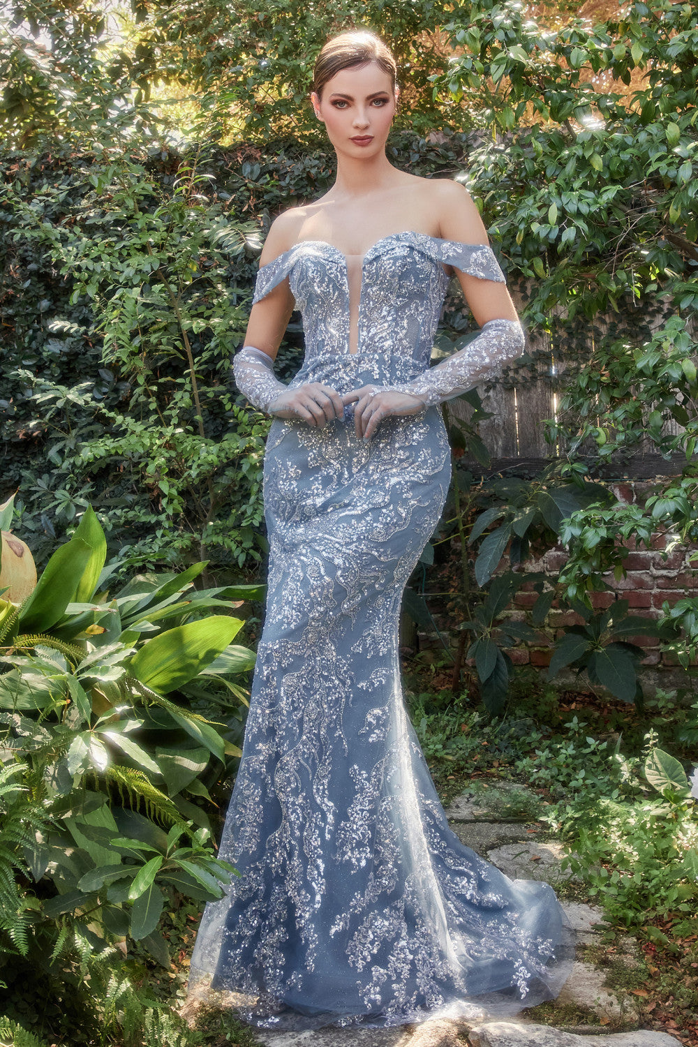 Off The Shoulder Mermaid Gown by Andrea & Leo Couture A1163 - Special Occasion