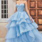 Strapless Peony Petal Layered Ball Gown Andrea & Leo Couture - A1220