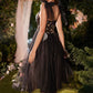 Tulle A-Line Tea Length Formal Evening Gown by Andrea & Leo Couture - A1227 - Special Occasion/Curves