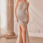 Beaded Fitted One Shoulder Leg Slit Formal Evening Gown by Andrea & Leo Couture - A1230 - Special Occasion