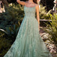 Lace Embellished A-Line Formal Evening Gown by Andrea & Leo Couture - A1248 - Special Occasion/Curves