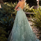 Lace Embellished A-Line Formal Evening Gown by Andrea & Leo Couture - A1248 - Special Occasion/Curves