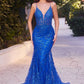 Embellsihed V-Nekline Mermaid Formal Evening Gown by Andrea & Leo Couture - A1252 - Special Occasion