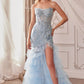 Strapless Lace & Tulle Mermaid Formal Evening Gown by Andrea & Leo Couture - A1255 - Special Occasion