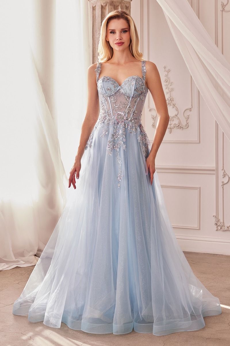 Embellished A-Line Tulle Formal Evening Gown by Andrea & Leo Couture - A1258 - Special Occasion