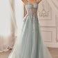 Embellished A-Line Tulle Formal Evening Gown by Andrea & Leo Couture - A1258 - Special Occasion