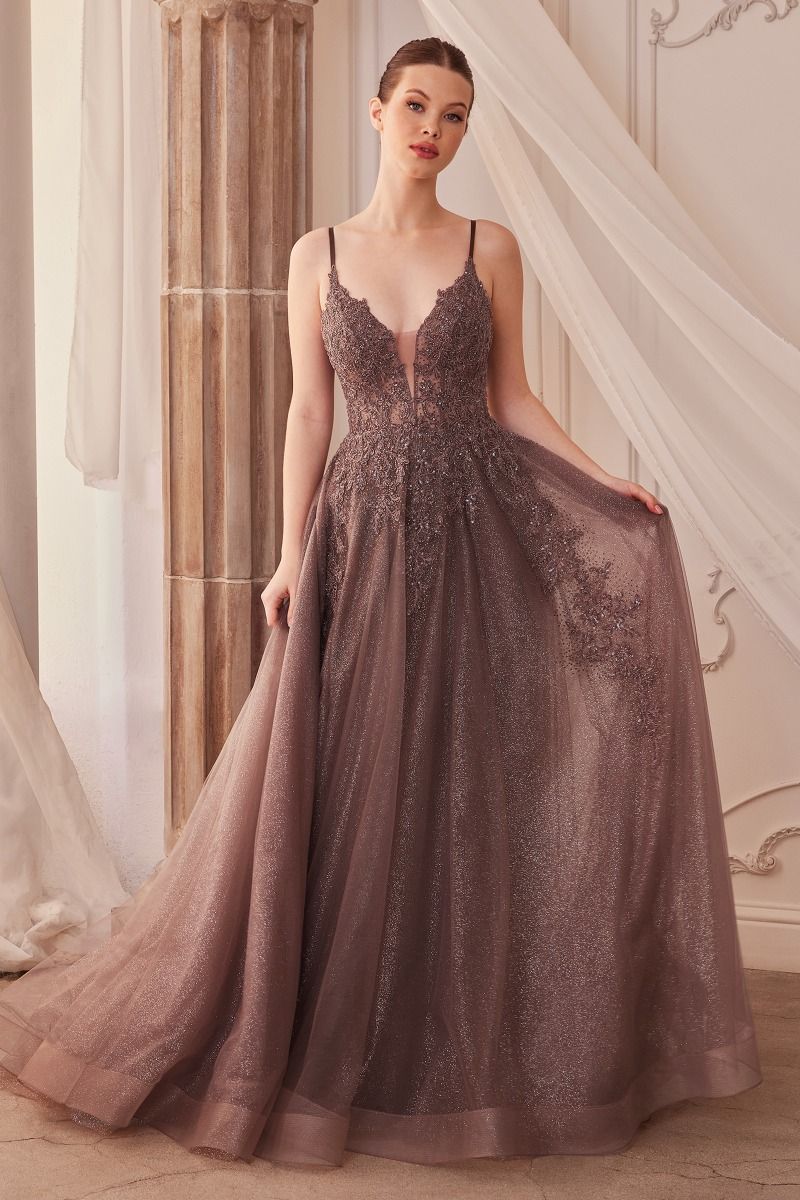 Andrea & Leo Couture A1261 Embellished A-Line Layered Tulle Gown - Special Occasion/Curves