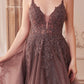 Andrea & Leo Couture A1261 Embellished A-Line Layered Tulle Gown - Special Occasion/Curves