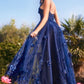 Tulle V-Neckline Floral Formal Evening Gown by Andrea & Leo Couture - A1326 - Special Occasion/Curves